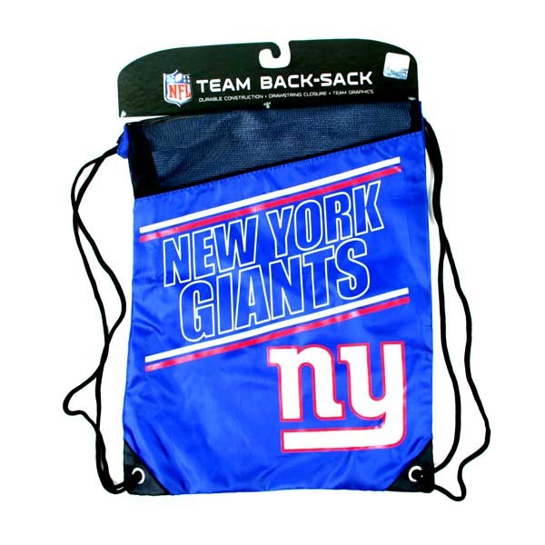 New York Giants Merchandise - Incline Cinch Sacks - 12 For $48.00 - Wholesale New York Giants Product - Giants Merchandsie