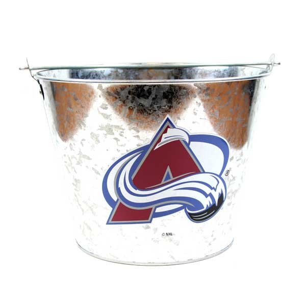 Wholesale Buckets - Colorado Avalanche Metal Style 5QT Beer Buckets - 2 For $10.00 - Colorado Avalanche