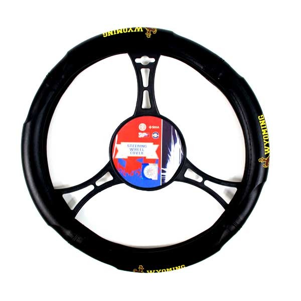 Wholesale Wyoming - Steering Wheel Covers - 14.5" to 15.5" - Fits Most All Steering Wheels - 2 For $10.00 - Wyoming Cowboys