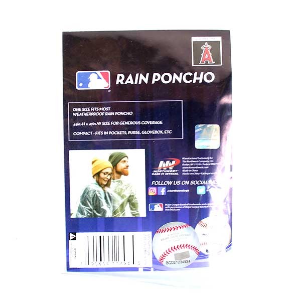 Los Angeles Angels Ponchos - Stormfront Style - 12 For $18.00 - Wholesale Los Angeles Angels Products - Angels Merchandise