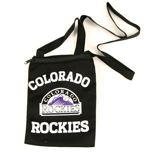 Blowout - Colorado Rockies Bags - Fan Zippered Pouch - 12 For $24.00 - Wholesale Colorado Rockies Products - Rockies Merchandise
