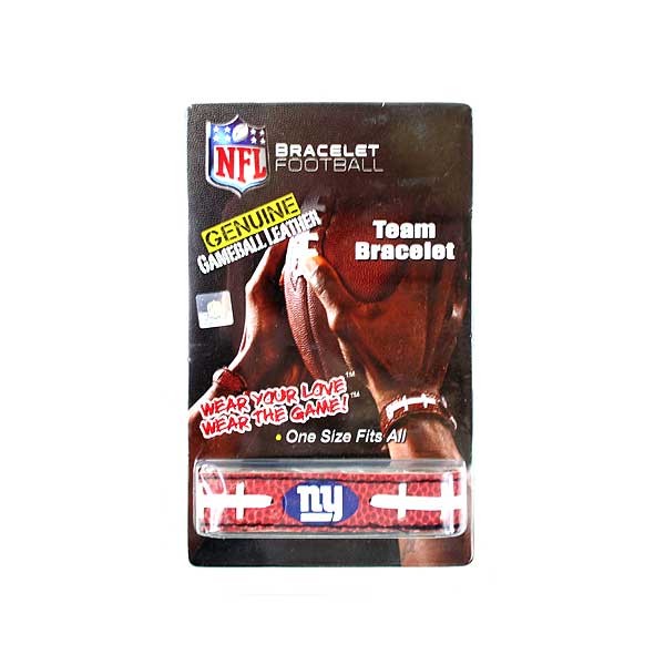 New York Giants Bracelets - Leather GameDay Team Bracelets - 12 For $24.00 - Wholesale New York Giants Product - Giants Merchandsie
