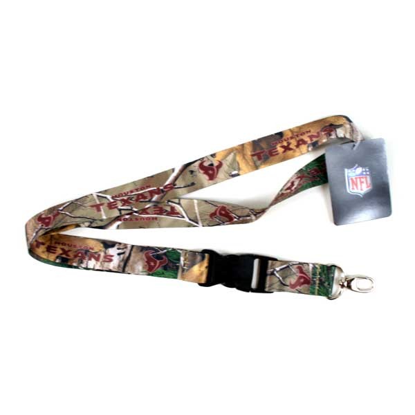 Houston Texans Lanyards - Real Tree Camo - Lob Style - $3.00 Each - Wholesale Houston Texans Products - Texans Merchandise