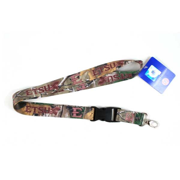 East Tennessee University Merchandise - RealTree Camo Lob Lanyards - 12 For $24.00 - Other Teams