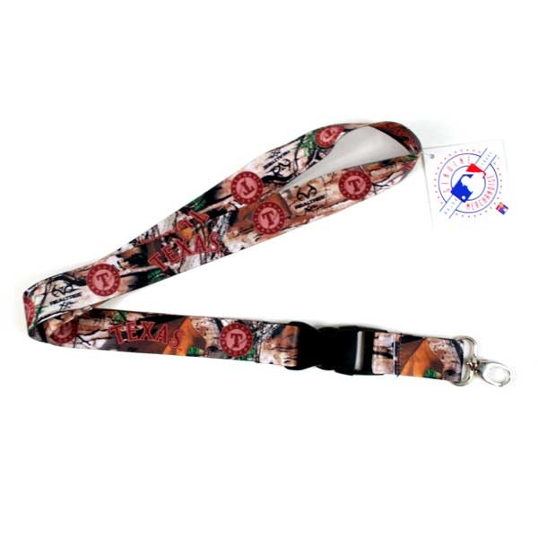 Texas Rangers Lanyards - RealTree Camo Lob Style - 12 For $24.00 - Wholesale Texas Rangers Products - Rangers Merchandise