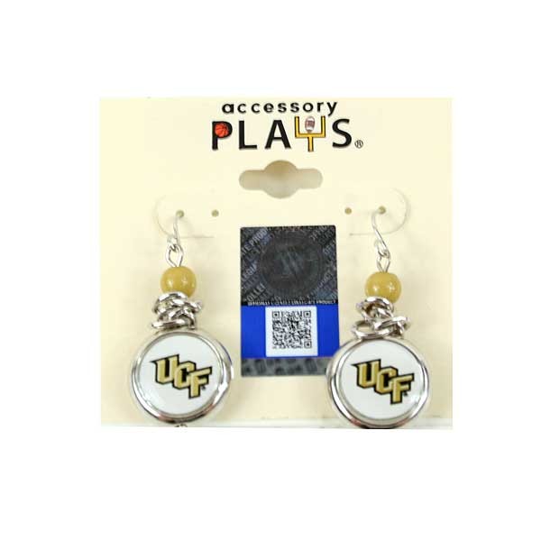 Golden Knights Merchandise - Single Bead Dangle High Fashion Earrings - 12 Pair For $24.00 - UCF