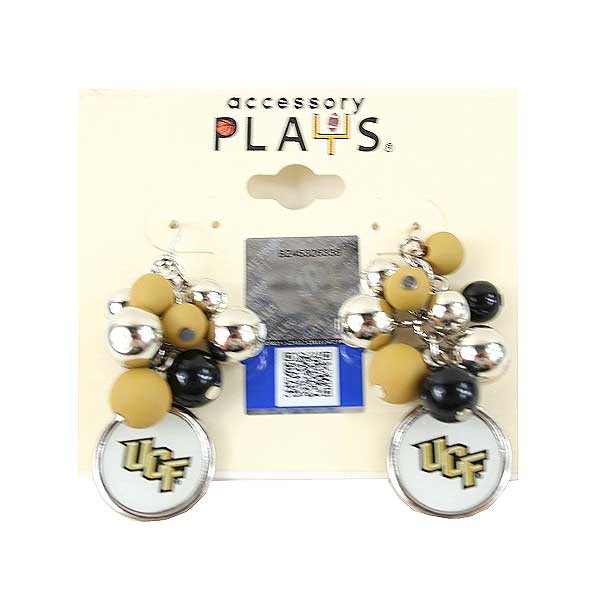 UCF Earrings - Multi Bead Dangle High Fashion Earrings - 12 Pair For $24.00 - UCF