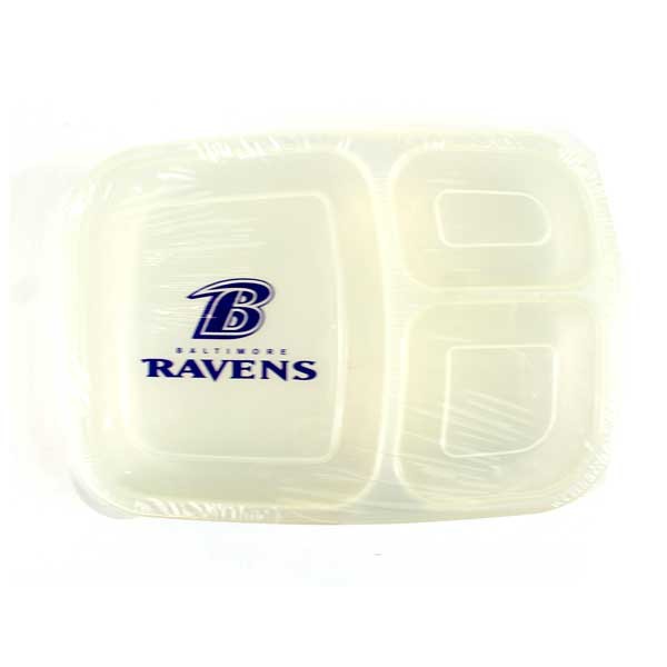 Baltimore Ravens Dish - Take Along Sectioned Dish - 12 For $18.00 - Wholesale Baltimore Ravens Products - Baltimore Football 2