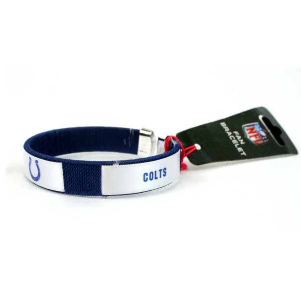 Colts Bracelets - Ribbon Bracelets - 12 For $18.00 - Wholesale Indianapolis Colts Products - Colts Merchandise 2