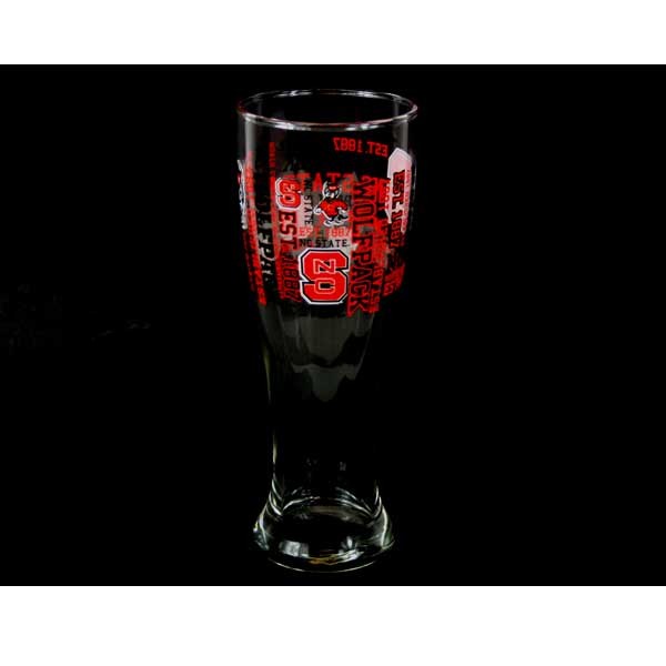 NC State Wolfpack - 16OZ Glass Repeater Pilsners - 12 For $48.00 - NC State