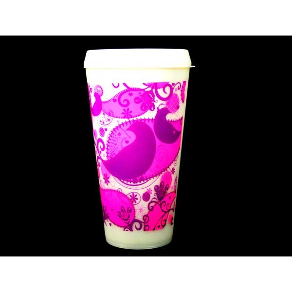 Thermo-Serve - 24OZ Purple Birds Travel Mugs - 12 For $30.00