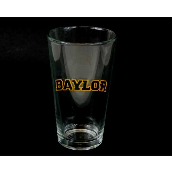 Baylor Bears Pints - Text Logo 16OZ Glass Pints - 12 For $36.00 - Baylor Bears
