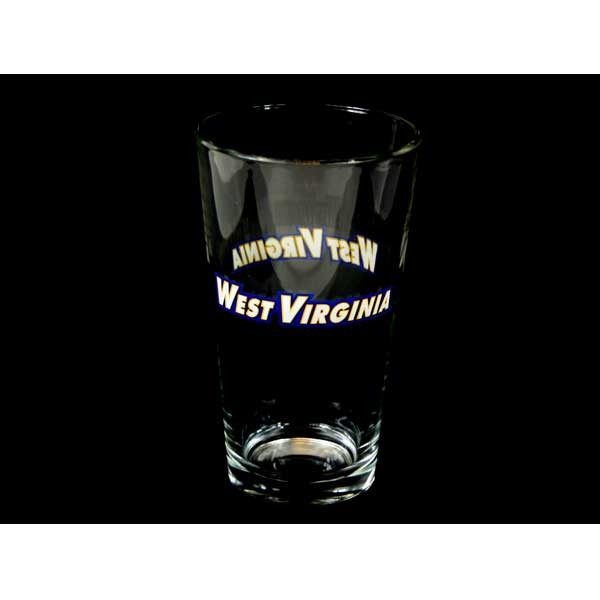 West Virginia Pints - 16OZ Text Logo Glass Pints - 2 For $8.00 - West Virginia