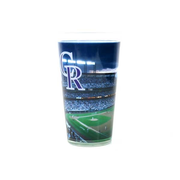 Colorado Rockies Pints - 16OZ Glass - Full Bleed Stadium Style - 12 For $30.00 - Wholesale Colorado Rockies Products - Rockies Merchandise