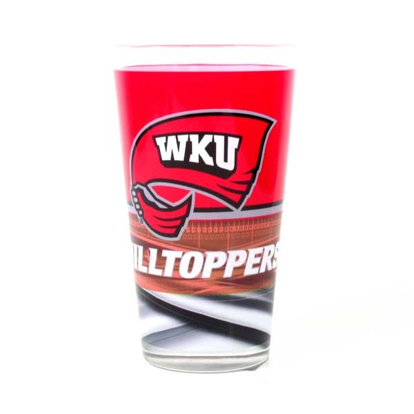 Western Kentucky Hilltoppers - Glass 16OZ Full Bleed Team Logo  Pints - 12 For $30.00 - Kentucky