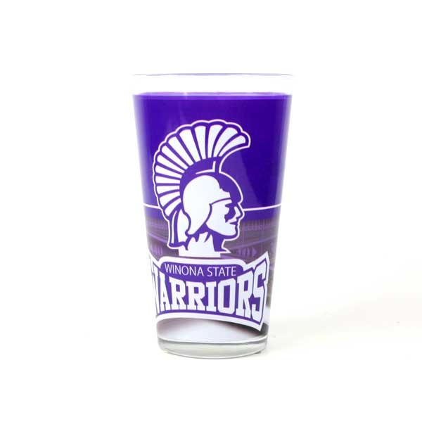 Winona State Warriors Pints - Glass 16OZ Full Bleed Team Logo Pints - 12 For $30.00 - Other Teams