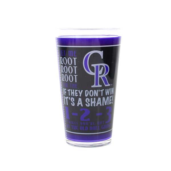 Colorado Rockies Pints - 16OZ Glass - 123 Ballpark Style - 12 For $30.00 - Wholesale Colorado Rockies Products - Rockies Merchandise 2