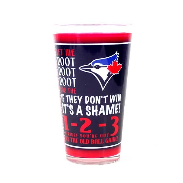 Toronto Blue Jays Pints - 16OZ Glass - 123 Ballpark Style - 12 For $30.00 - Wholesale Toronto Blue Jays Products - Blue Jays Merchandise