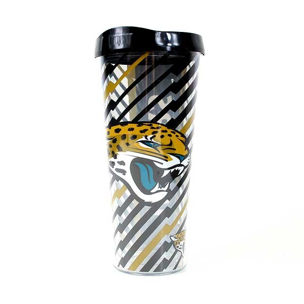 Jacksonville Jaguars - 22OZ Digital Striper Style Travel Tumblers - 2 For $10.00 - Wholesale Jacksonville Jaguars Product - Jaguars Merchandise 2