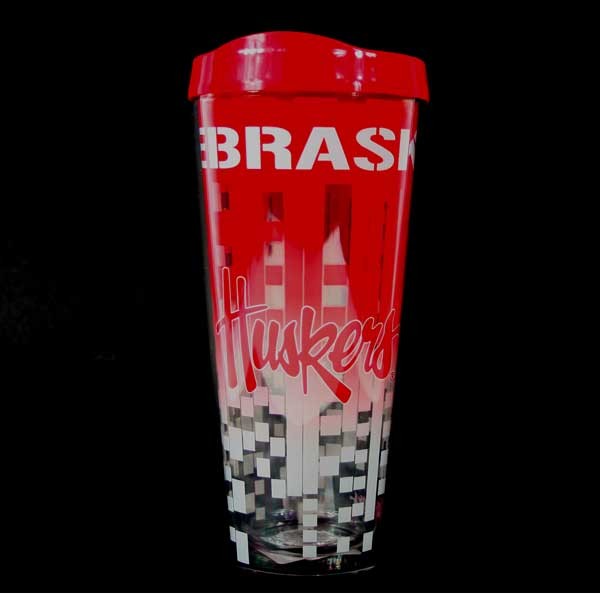 Nebraska Huskers - 22OZ Digital Striper Style Travel Tumbler - 2 For $10.00 - Nebraska Huskers