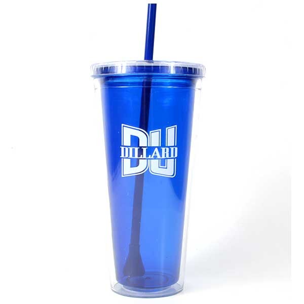 Dillard University Products - Blue 22OZ Straw Tumblers - 12 For $30.00 - LSU
