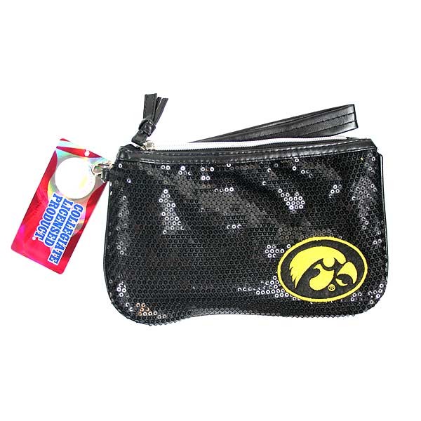 Iowa Hawkeyes - Black Bling Wristlet Clutch - 2 For $10.00 - Iowa Hawkeyes