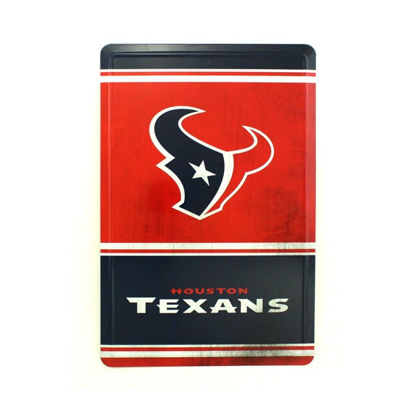 Blowout - Houston Texans Tin Signs - 12"x8" - $3.50 Each - Wholesale Houston Texans Products - Texans Merchandise