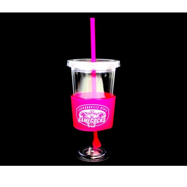 Jacksonville State Gamecocks - 22OZ Pink Straw Tumblers - 2 For $10.00 - Other Teams