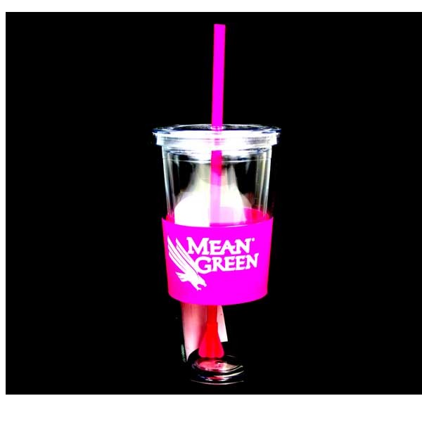 NORTH TEXAS Gear - Mean Green - 22OZ Pink Straw Tumblers - 12 For $30.00 - Other Teams