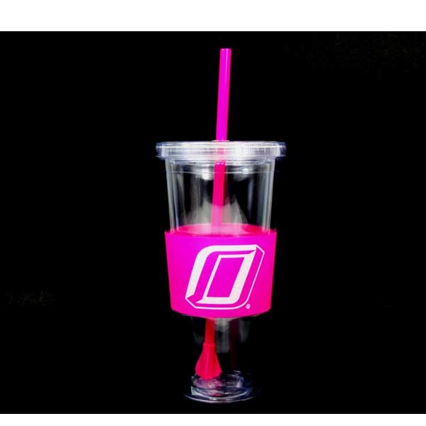 Oklahoma State Gear - O Logo - 22OZ Pink Straw Tumblers - 12 For $48.00 - Oklahoma State