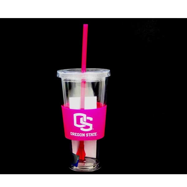 Oregon State Beavers Gear - 22OZ Pink Straw Tumblers - 2 For $10.00 - Oregon State Beavers