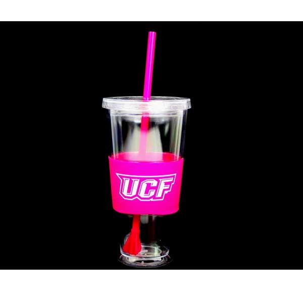 UCF Knights Gear - 220Z Pink Straw Tumblers - 12 For $48.00 - UCF