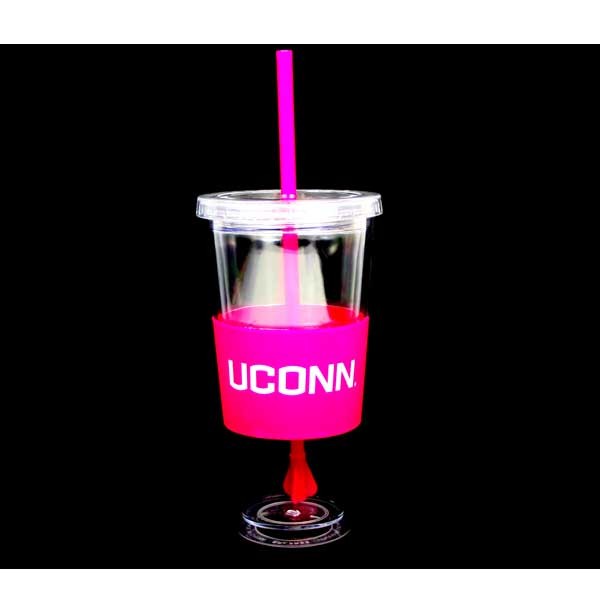 UCONN Huskies Gear - 22OZ Pink Straw Tumblers - 12 For $48.00 - UCONN Huskies