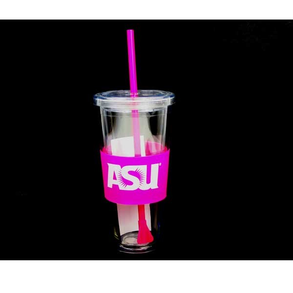Arizona State Tumblers - 22OZ Pink Straw Tumblers - 12 For $48.00 - Arizona State