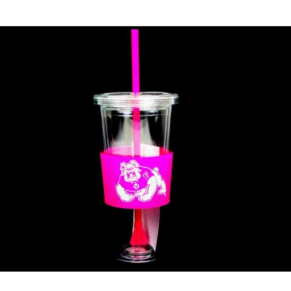 Fresno State Tumblers - 22OZ Pink Straw Tumblers - 12 For $48.00 - Other Teams