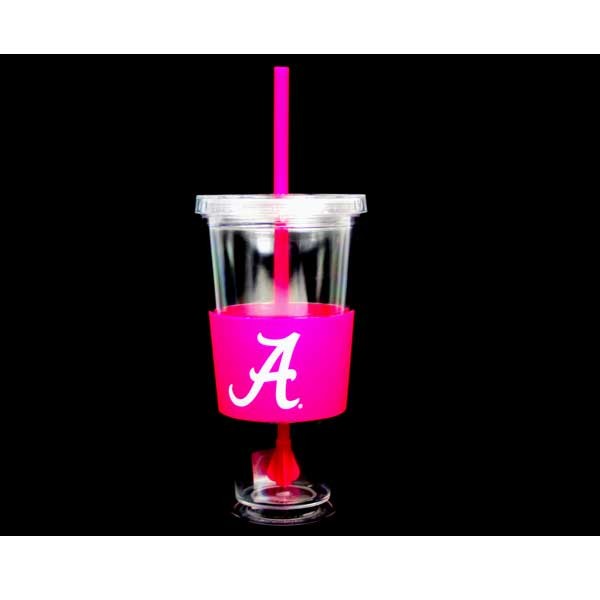 Alabama Tumblers - 22OZ Pink Straw Tumblers - 2 For $10.00 - Alabama