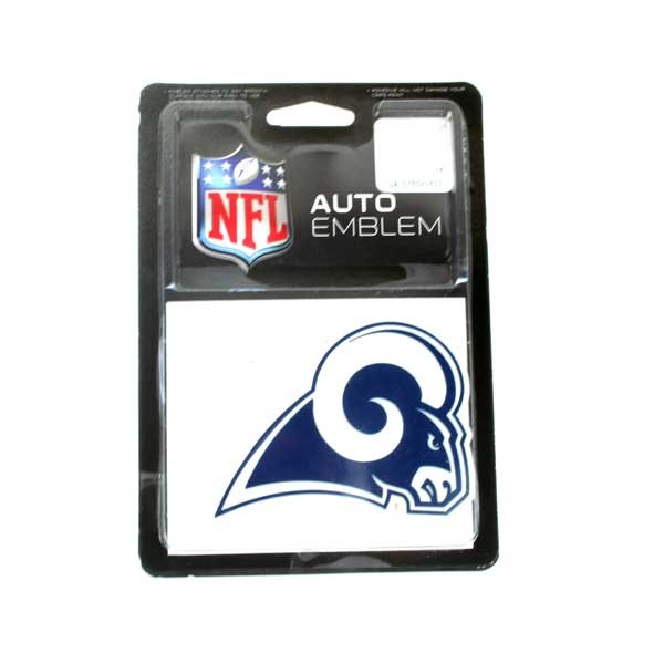 LA Rams Gear - 5" Team Color Self-Stick Auto Emblems - 12 For $12.00 - Wholesale Los Angeles Rams Products - Rams Merchandise 2