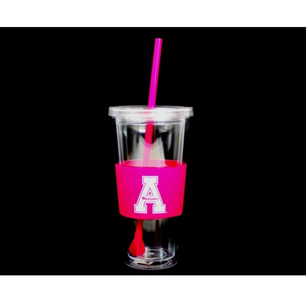 Appalachia Mountaineers - 22OZ Pink Wrapped Straw Tumblers - 2 For $10.00 - Other Teams