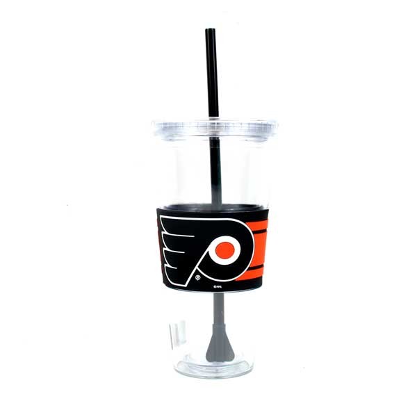 Philadelphia Flyers - 22OZ Clear Wrapped Straw Tumblers - 12 For $48.00 - Philadelphia Flyers