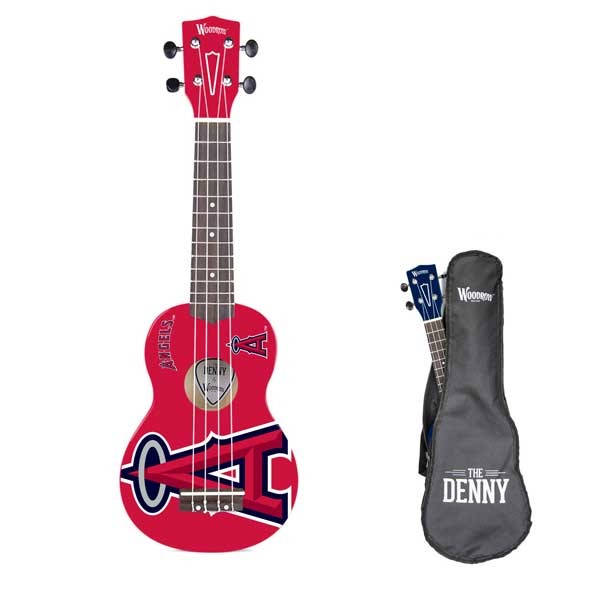 LA Angels Ukulele - 21" Soprano - Linden Wood With Maple - Case Included - 2 For $44.00 - Wholesale Los Angeles Angels Products - Angels Merchandise 2