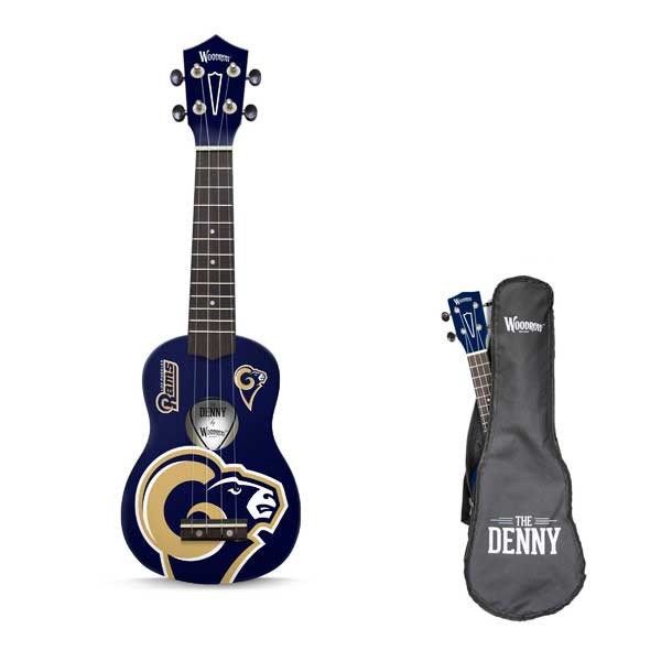 LA Rams Ukulele - 21" Soprano - Linden Wood With Maple - Case Included - 2 For $44.00 - Wholesale Los Angeles Rams Products - Rams Merchandise 2