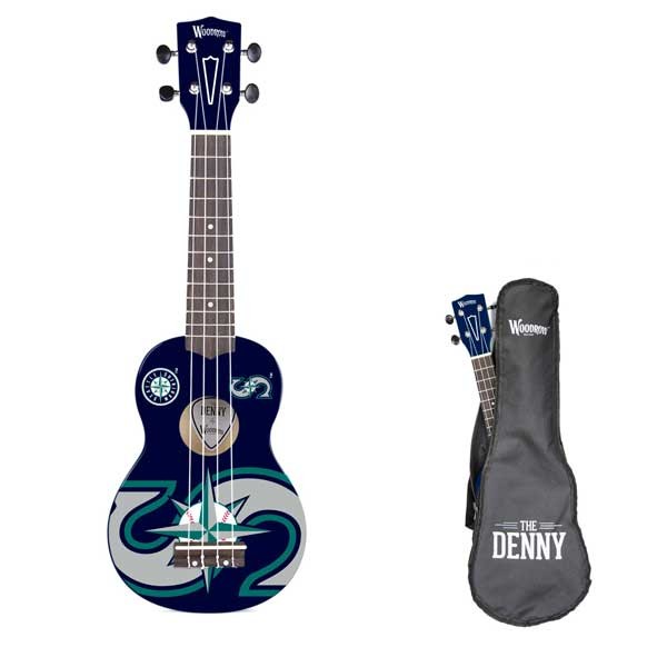 Seattle Mariners Ukulele - 21" Soprano - Linden Wood With Maple - Case Included - 2 For $44.00 - Wholesale Seattle Mariners Products - Mariners Merchandise