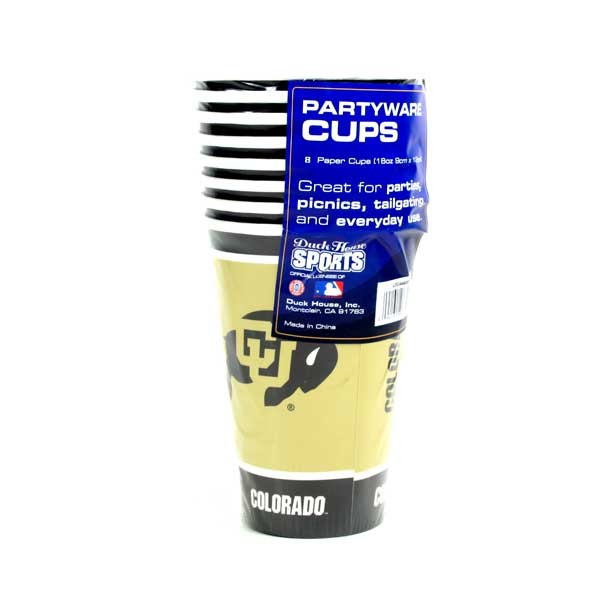 Colorado Buffalos Cups - 8Pack Party Cups - 12 Packs For $12.00 - Colorado Buffaloes