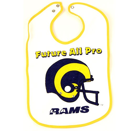 Blowout - Los Angeles Rams - Baby Bibs - 24 For $6.00 - Wholesale Los Angeles Rams Products - Rams Merchandise