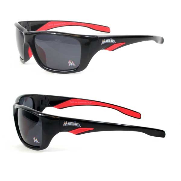 Miami Marlins Sunglasses - Polarized Cali04 Style - 12 Pair For $42.00 - Wholesale Miami Marlins Products - Marlins Merchandise 2