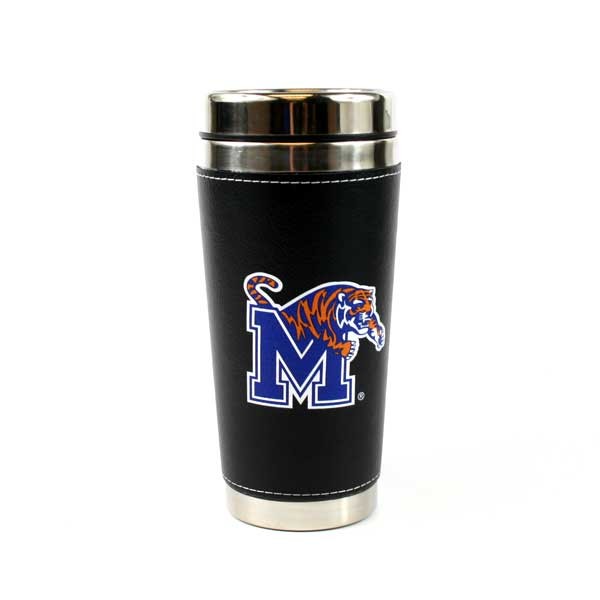 Memphis Tigers Tumblers - 16OZ Leather Wrapped Stainless Tumblers - 2 For $12.00 - Memphis Tigers