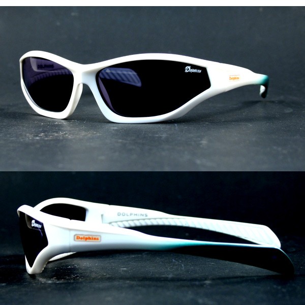 Blowout - Miami Dolphins Sunglasses - YOUTH Size Quake Style Sunglasses - 12 Pair For $30.00 - Wholesale Miami Dolphins Products - Dolphins Merchandise