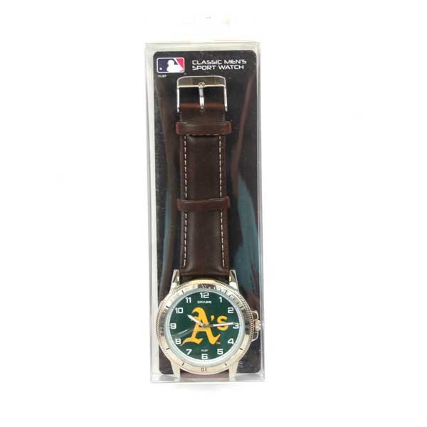 Oakland Athletics Watches - Leather Band - 2 For $10.00 - Wholesale Oakland Athletics Products - Athletics Merchandise
