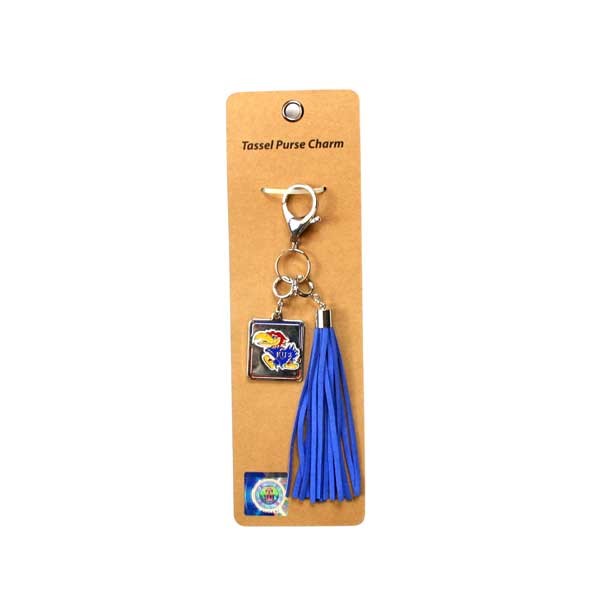 Kansas Jayhawks Keychains - Tassel Charms - 12 For $24.00 - Kansas Jayhawks