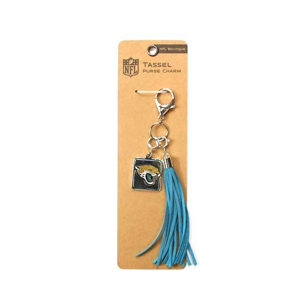 Jacksonville Jaguars Keychains - Charm Tassel - 12 For $24.00 - Wholesale Jacksonville Jaguars Product - Jaguars Merchandise
